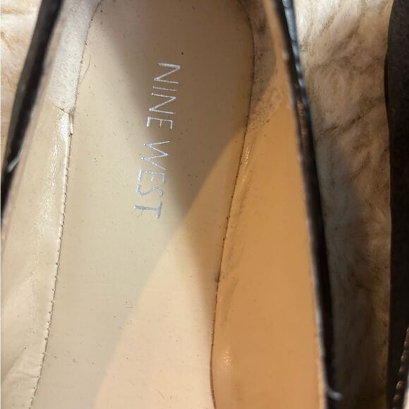 Nine West Black Sparkle Almond Toe Flats size 7.5 - Picture 3 of 10